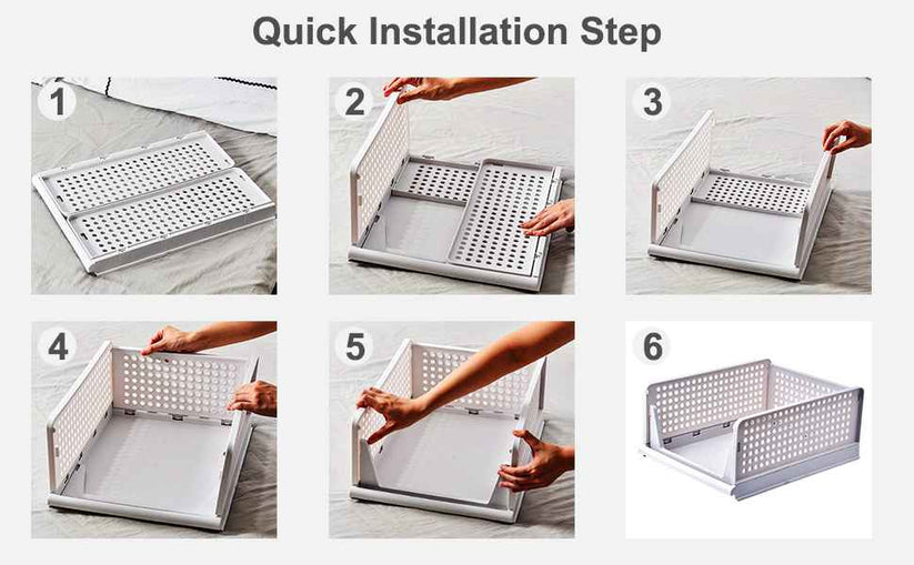 FoldNest™ Express Foldable Closet Organizer (Pack of 5)