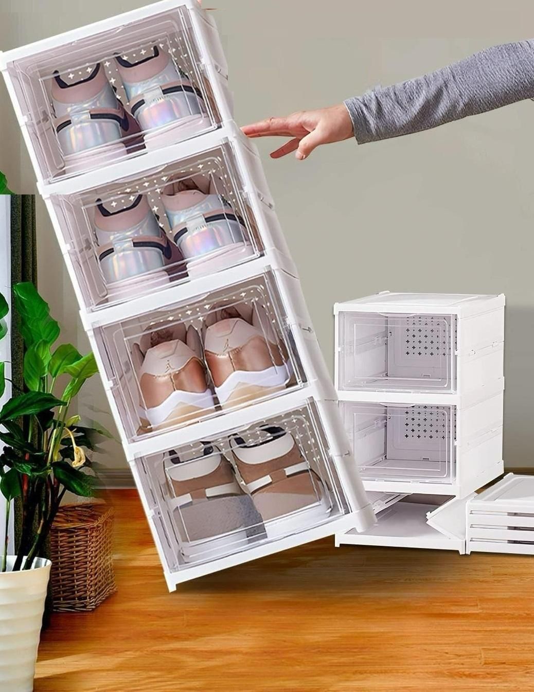 StepStack™ Smart Foldable 4 Layer Shoe Rack