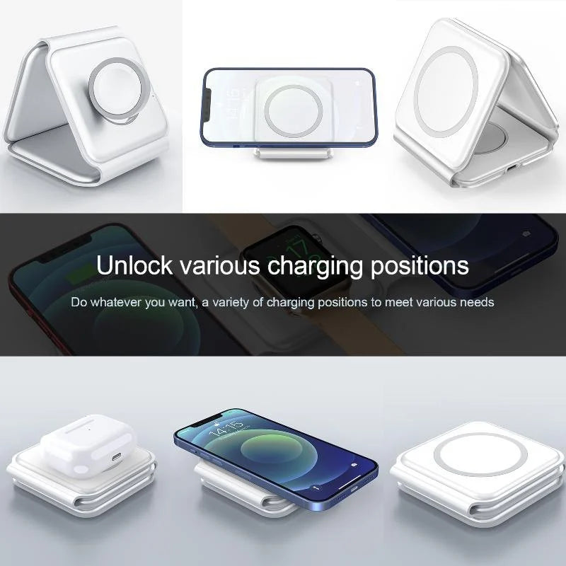 MagTrio: 3-in-1 Wireless Charger For Android & IOS