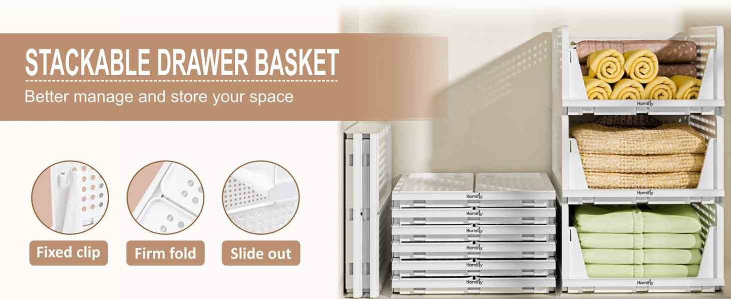 FoldNest™ Express Foldable Closet Organizer (Pack of 5)