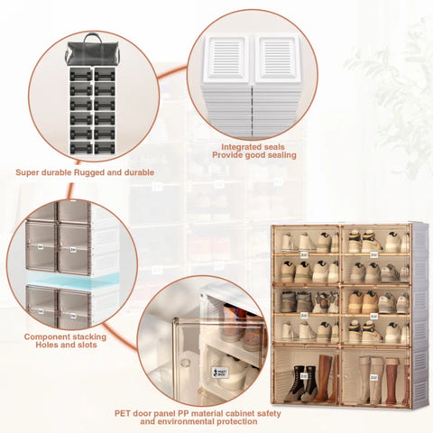 StepStack™ Smart Foldable 4 Layer Shoe Rack